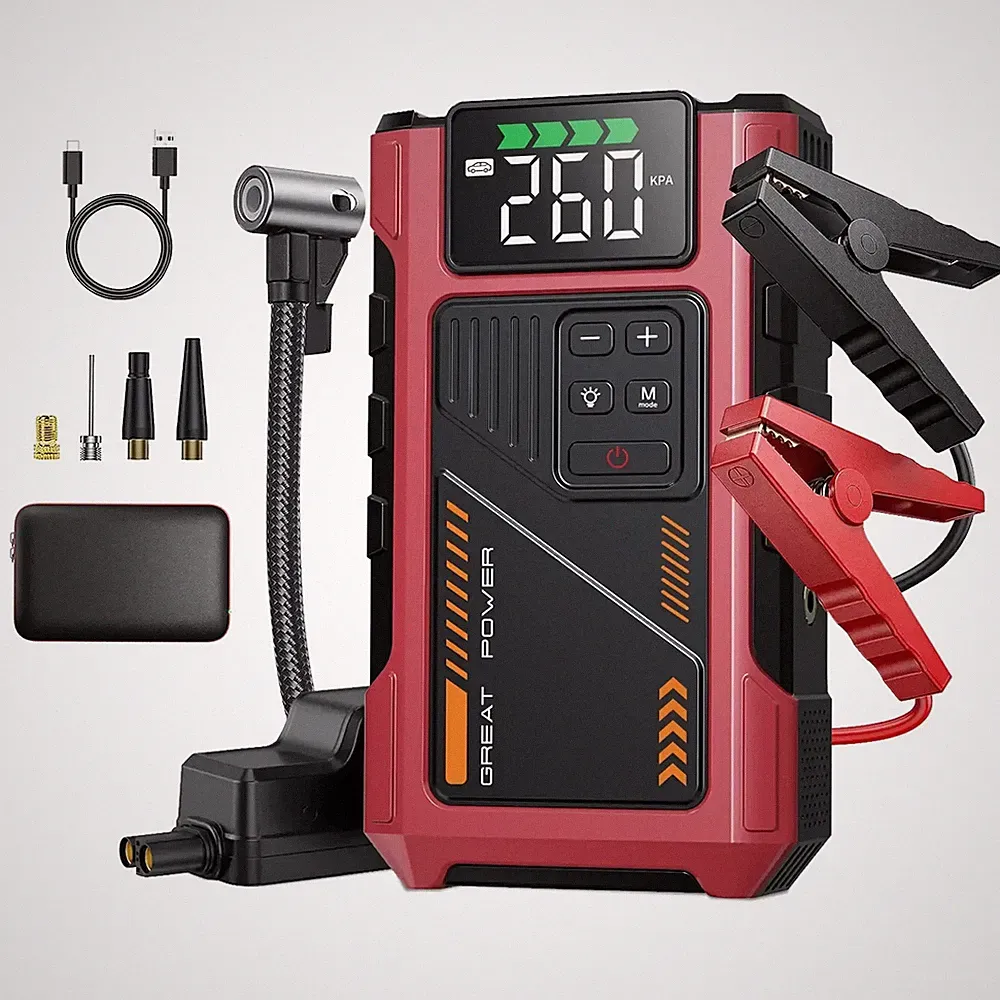 12000mAh Portable Jump Starter with Air Compressor, 150PSI, 12V Car Battery Jump