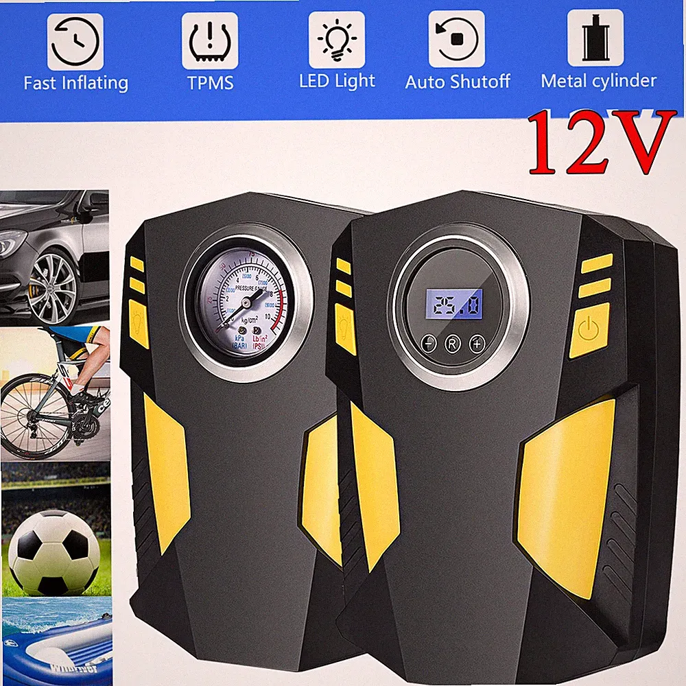Car Air Pump Compressor 150 PSI Tire Inflator Electric Portable Auto 12V DC Volt