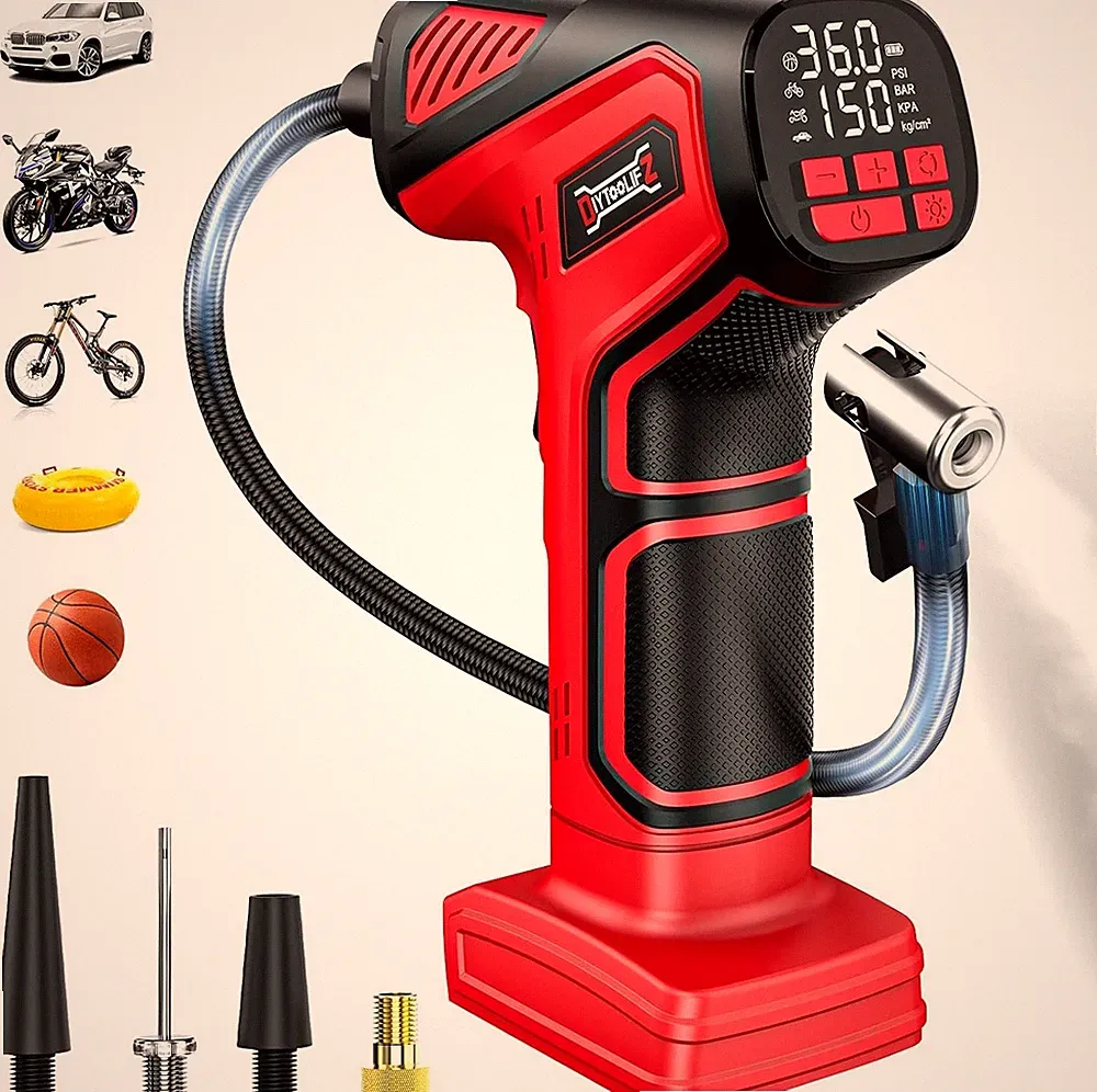 Cordless Tire Inflator Air Compressor For Milwaukee 18V Battery, 150PSI Portable
