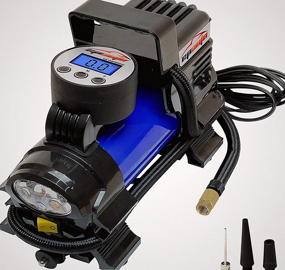 EPAuto 12V DC Portable Air Compressor Pump, Digital Tire Inflator bikes car Blue