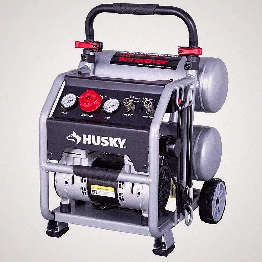 Silver Portable Air Compressor