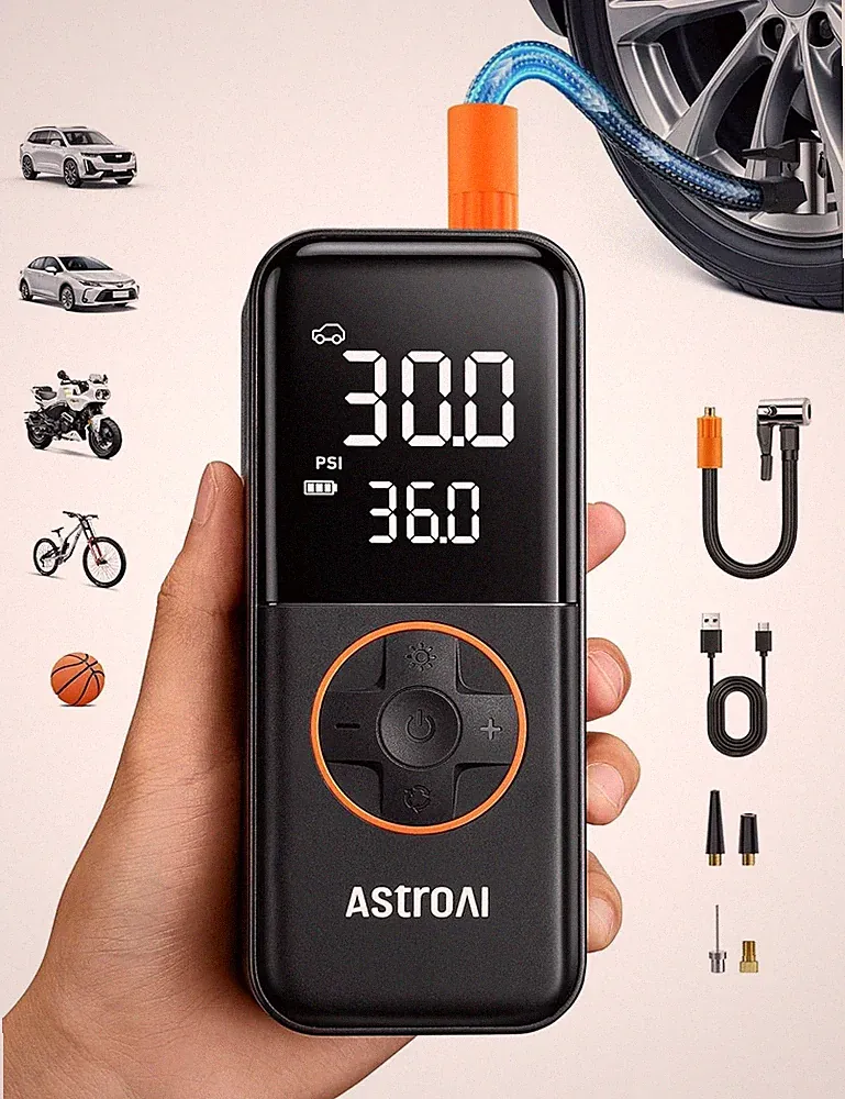 Portable Orange Air Compressor