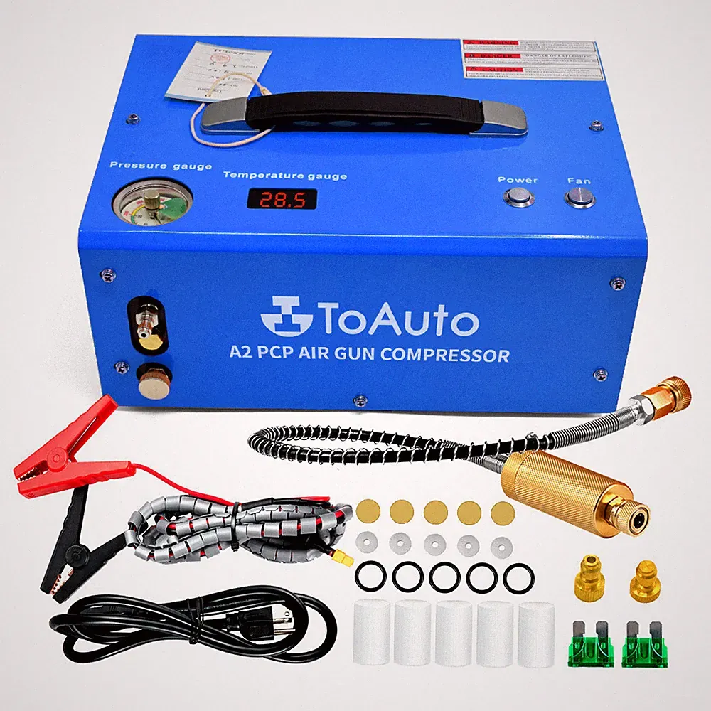 Portable 30MPA Auto-Stop 12V/110V PCP Air Compressor for Rifle Airgun Paintball