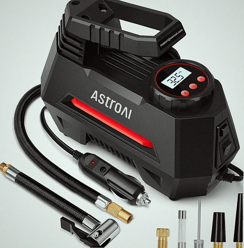 RED AstroAI Tire Inflator Portable Air Compressor Air Pump for Car Tires NEW