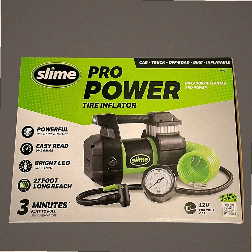 Slime Pro Power Tire Inflator 12V Portable Air Compressor Heavy Duty 40031 New