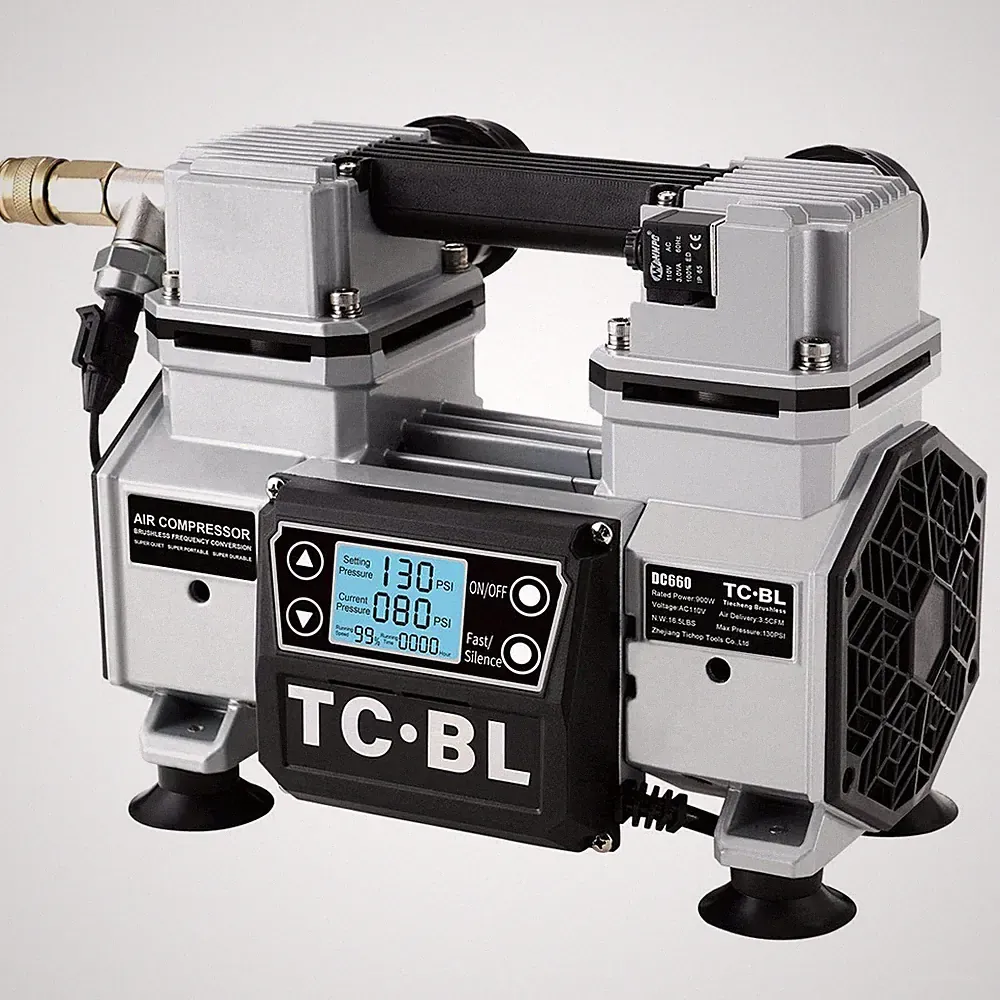 TC·BL Portable Air Compressor 110V,Ultra Quiet Oil Free and Lightweight Small