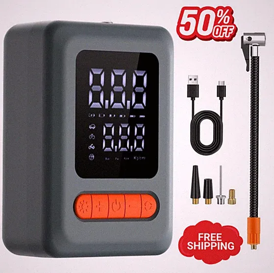 Tire Inflator Portable Air Compressor & Car Jump Starter (C9) FREE SHIPPING